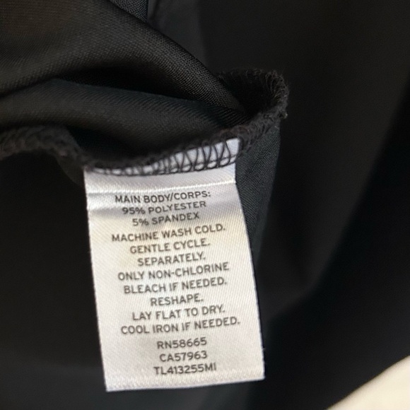 NORDSTROM | LEITH BLACK MIDI BODY CON DRESS WITH SLIT - SMALL - Picture 6 of 7